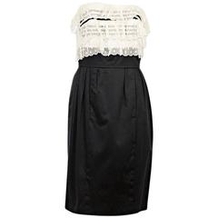 Black & White Chanel Strapless Dress