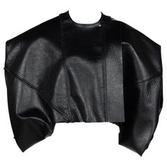 Used Rick Owens Lilies Sculptural Black Leather Jacket New Tags