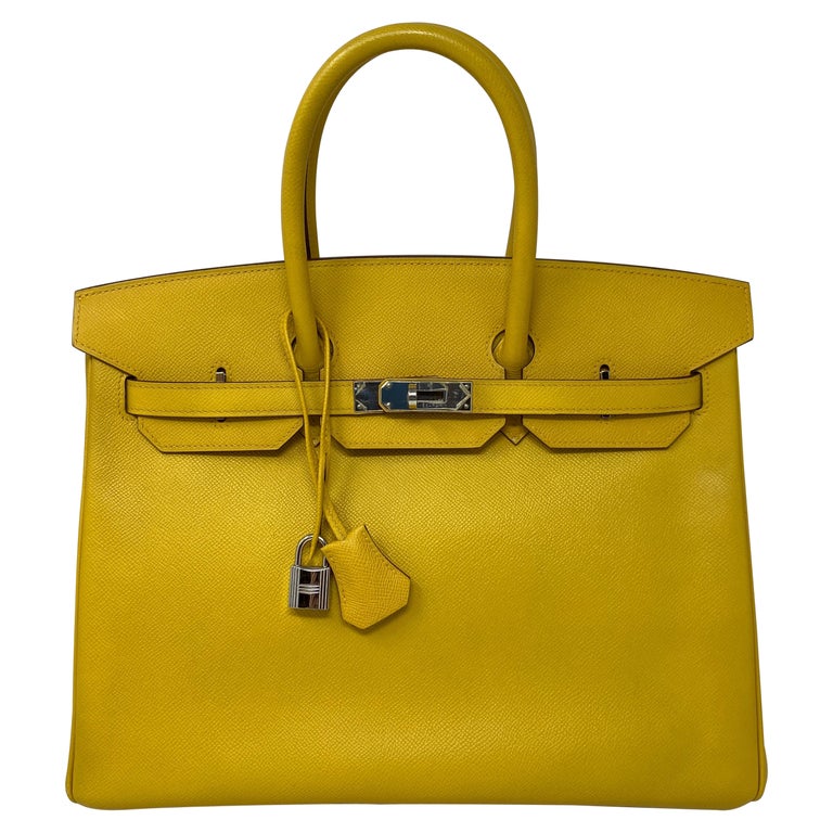 Hermes Soleil Yellow Birkin 35 Bag at 1stDibs