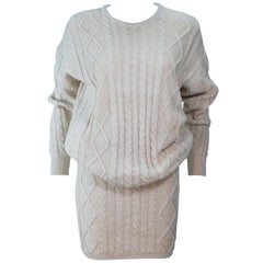 GIANNI VERSACE Cable Knit Set with Pencil Skirt Size 40 42