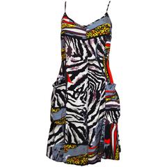 1990s Junior Gaultier by Jean-Paul Gaultier Animal Print Dress 6