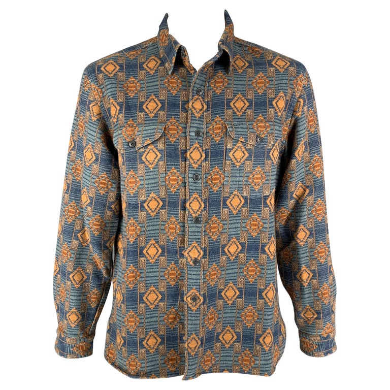 RRL by RALPH LAUREN Size XL Dark Olive Textured Cotton Jacket