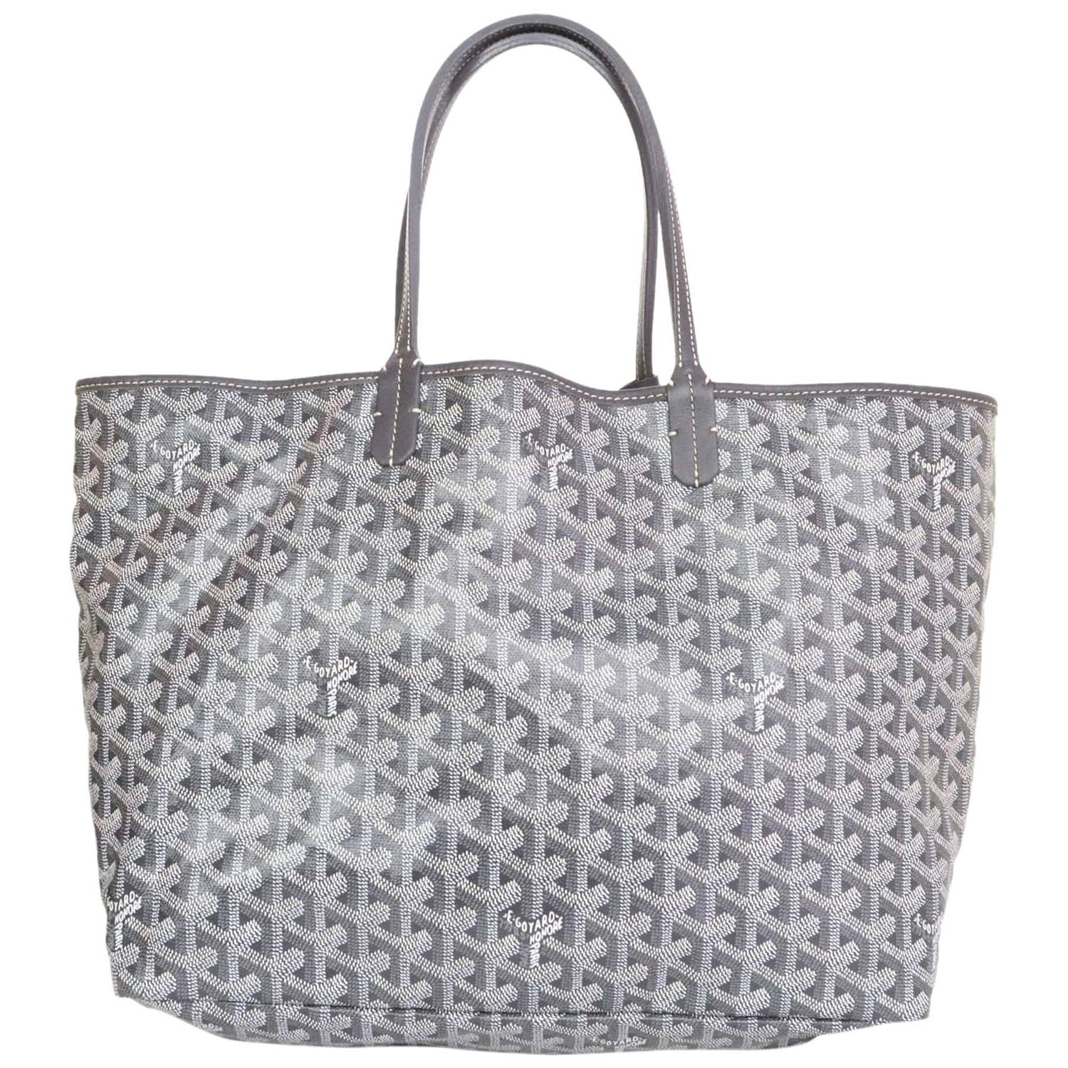 Goyard Grey Chevron Saint Louis PM Tote Bag at 1stdibs