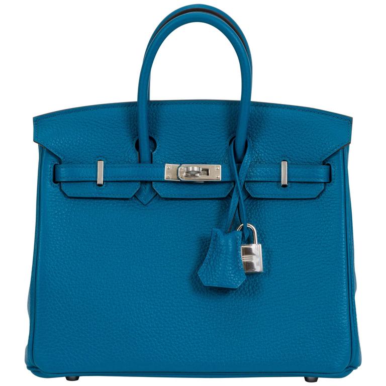 Hermès Blue Izmir 25cm Birkin Bag at 1stDibs