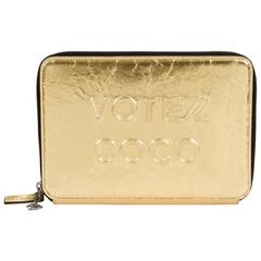 Chanel Limited Edition Votez Coco Gold Clutch 8