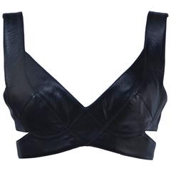 ALAIA Lambskin Leather Bra As Seen On Rihanna NEW 38