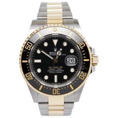 Rolex Montre-bracelet Sea-Dweller en or jaune 18 carats et noir pour homme 43 mm M126603-0001