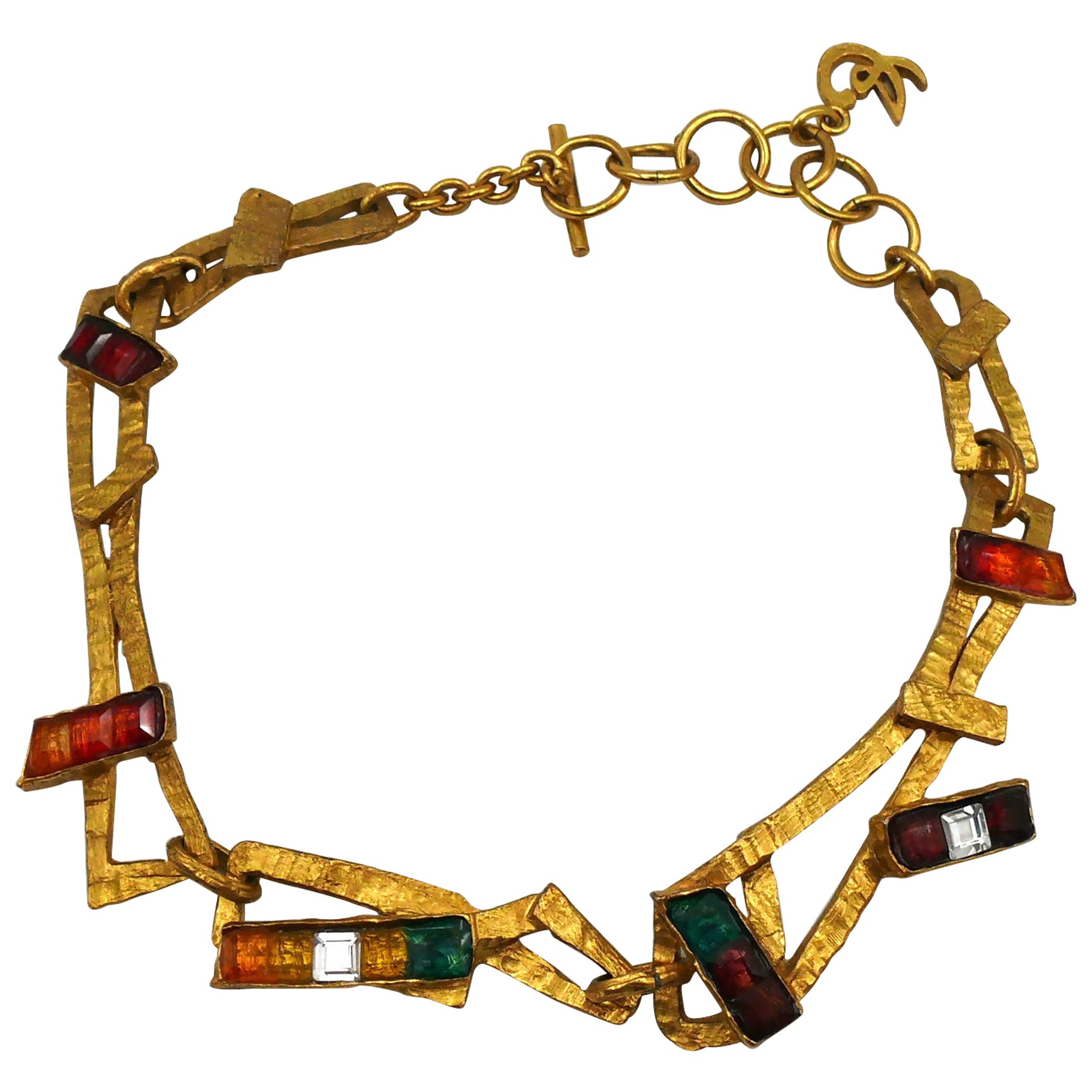 CHRISTIAN LACROIX Vintage Necklace Rainbow Collection For Sale