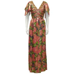 Vintage 1970's Moroccan Brocade Gown