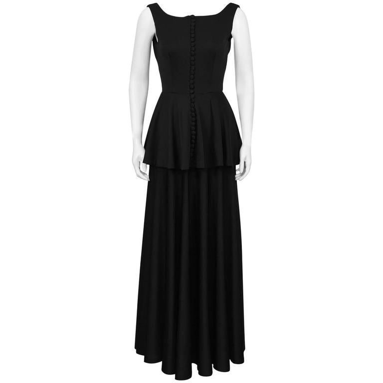 black jersey gown