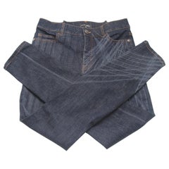 CHANEL Jean Denim Dunkel gewaschenes Skinny Bein mit Mid-Rise-Knöpfen Gr. 40 2014