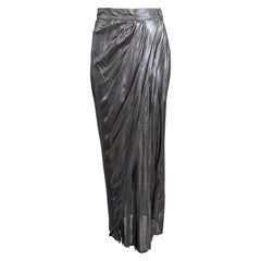 Vintage Rifat Ozbek Liquid Lame Wrap Skirt