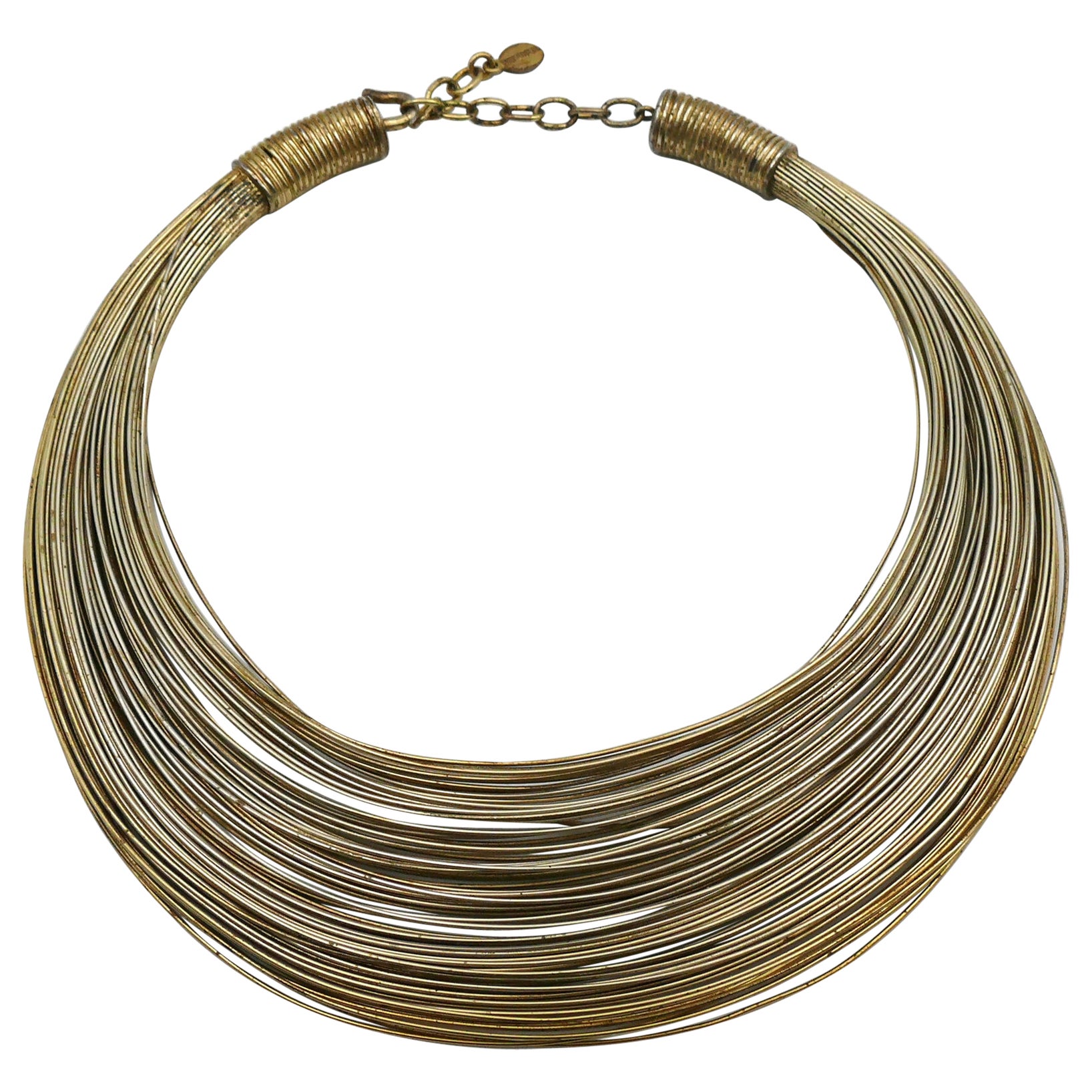JEAN PAUL GAULTIER Vintage Masai Multi Wire Choker Necklace For Sale