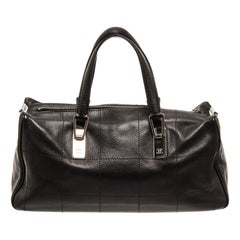 Chanel Black Lambskin Duffle Bag