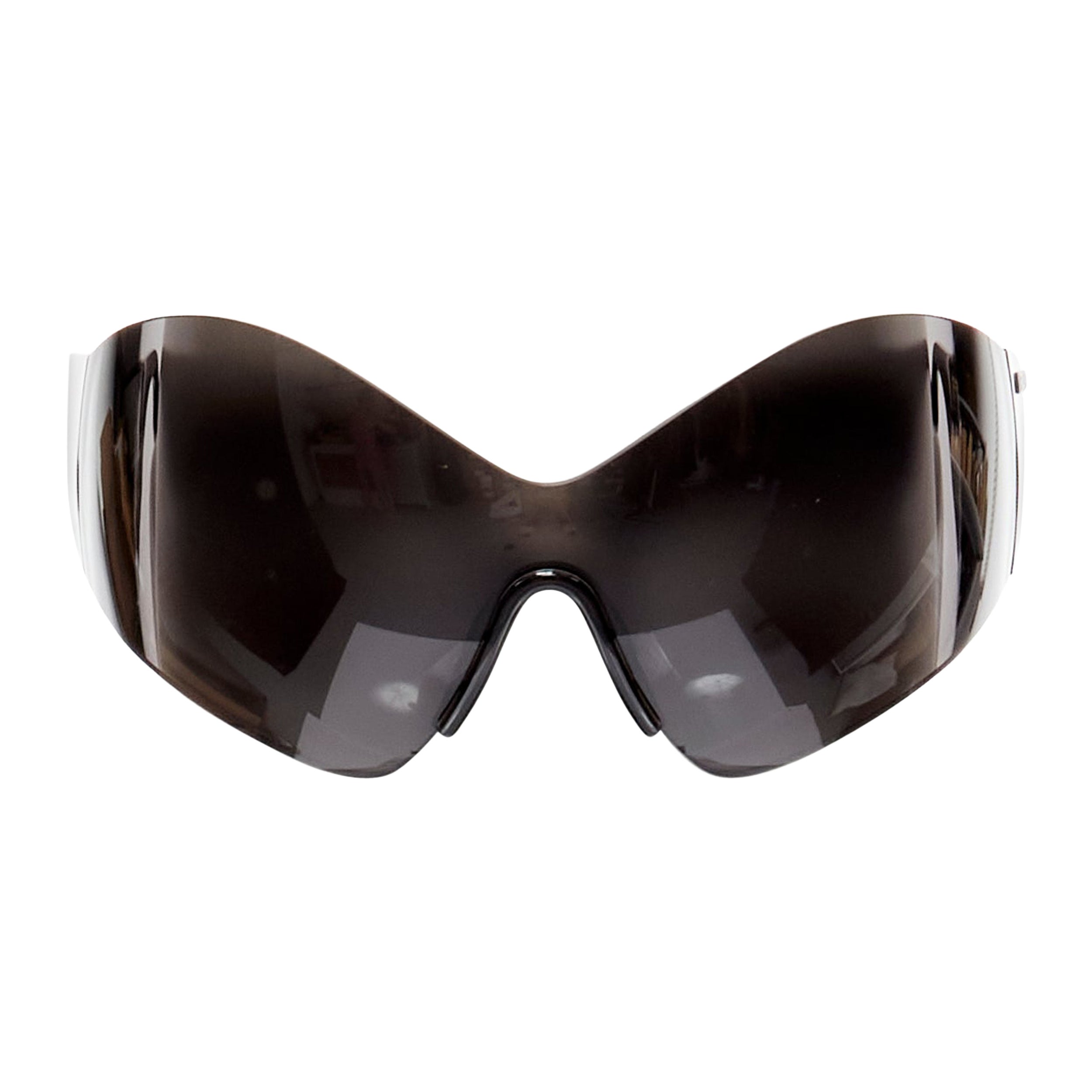 new BALENCIAGA DEMNA 2021 Runway Butterfly Mask shield sunglasses Kim Kardashian For Sale