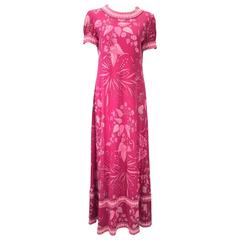 1960s Averardo Bessi Pink Silk Jersey Printed Dress