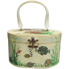 Whimsical Sea Life Decoupage Box Purse by Billie Ross of Palm Beach 1