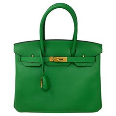 Hermes Bamboo Birkin 30 Bag 