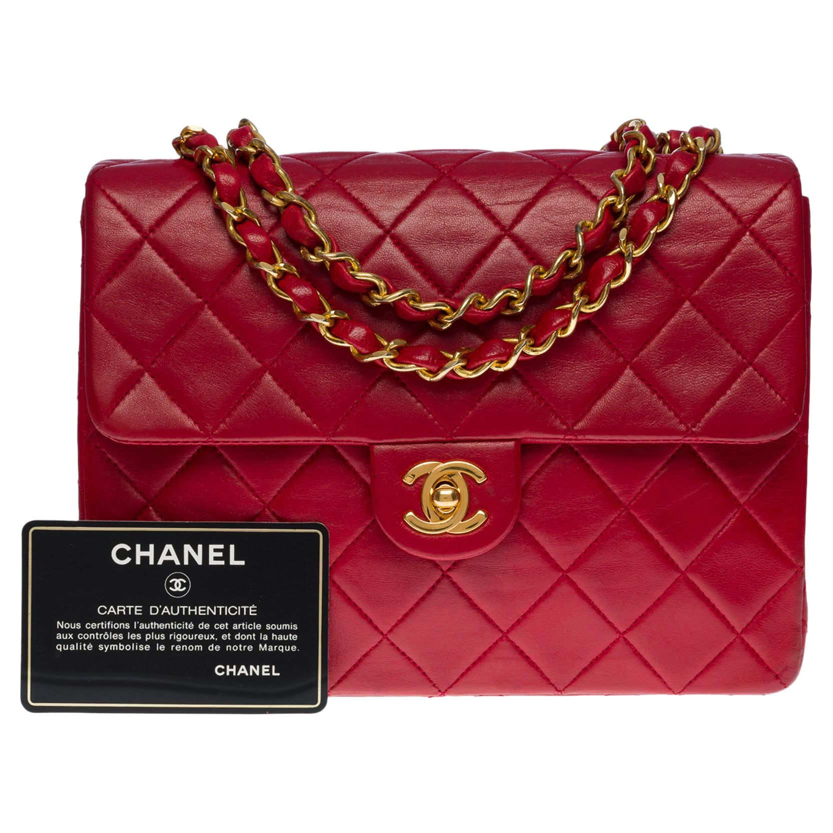 Chanel Timeless 25 double flap Medium size in black quilted lambskin, GHW