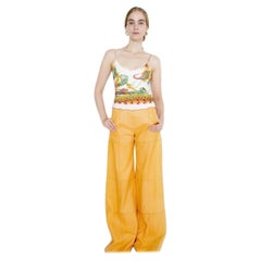 Yigal Azrouel Orange Leather Pants