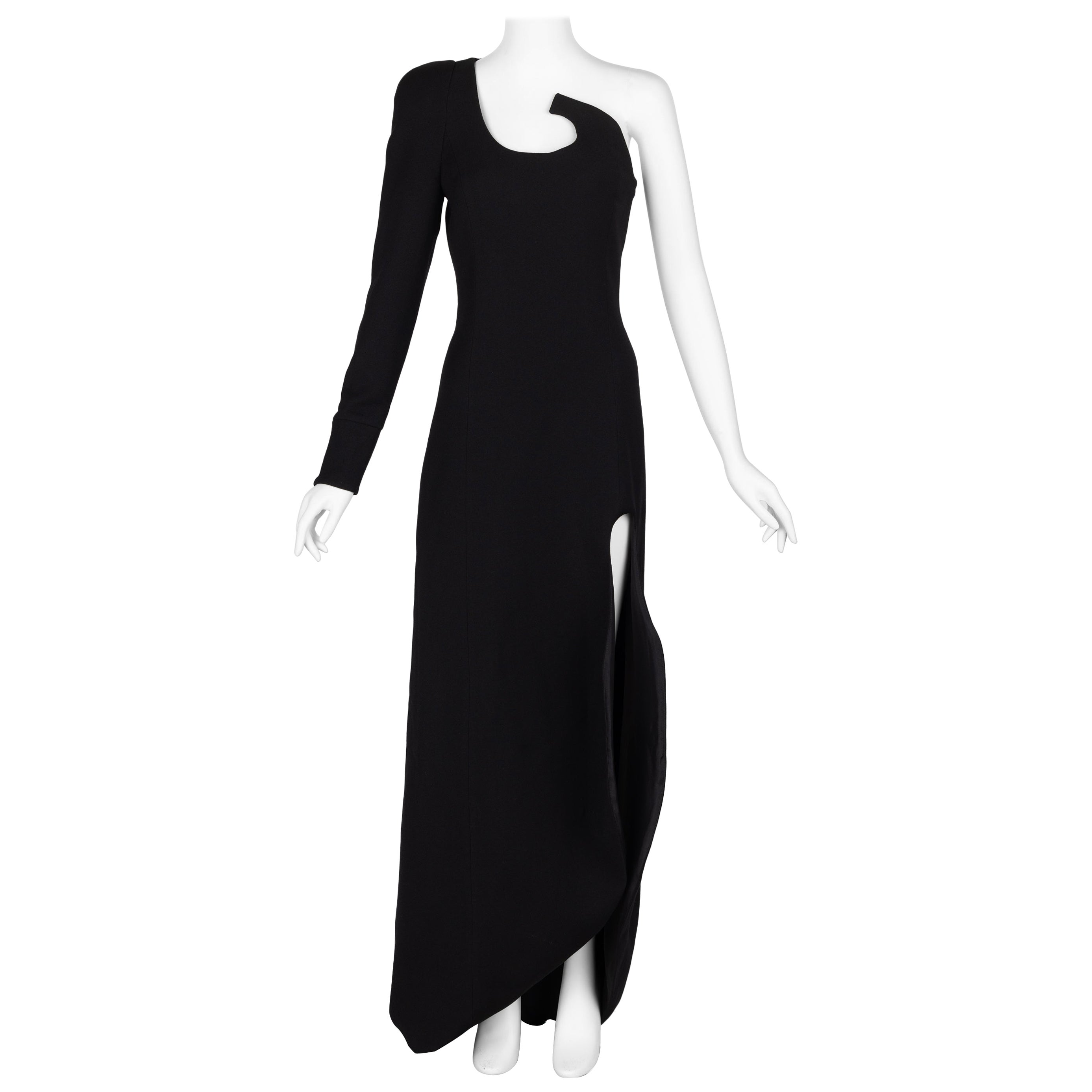 Ronald van der Kemp Demi Couture Fall 2018 Sculptural Black Dress  For Sale