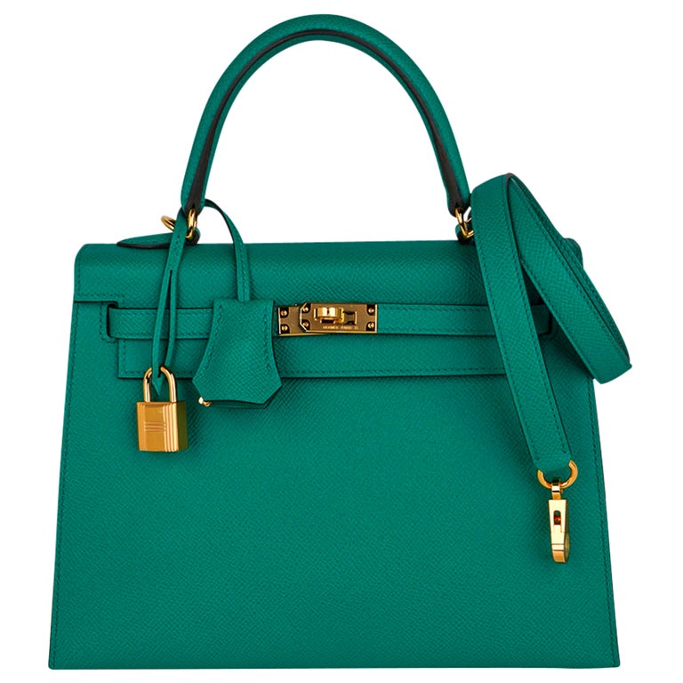 Hermes Kelly Bag Green - 42 For Sale on 1stDibs  hermes kelly green, green  kelly bag, hermes kelly green bag