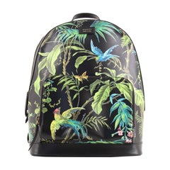 Gucci Zip Pocket Backpack Tropical Print Leather Medium