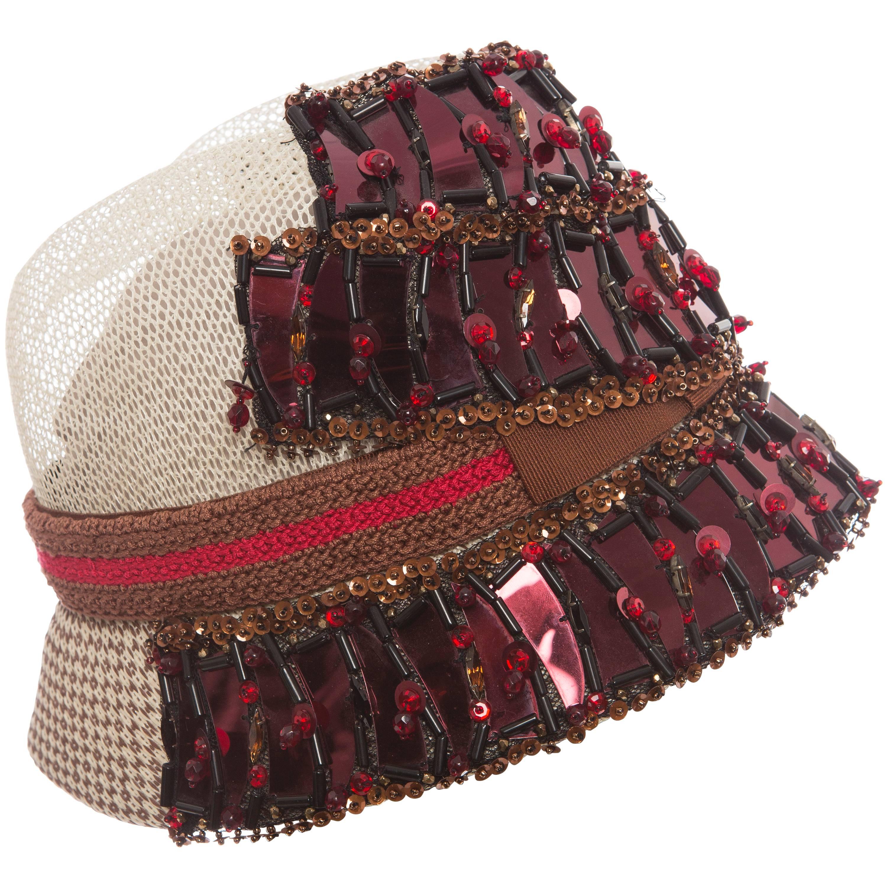 Prada Embellished Cloche Hat, Spring - Summer 2005