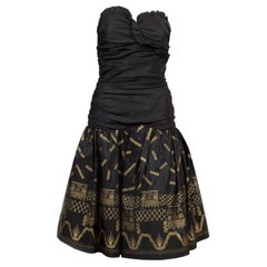 Vintage Zandra Rhodes  Silk Evening Dress