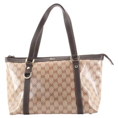Gucci Abbey Zip Tote (Outlet) GG Coated Canvas Medium