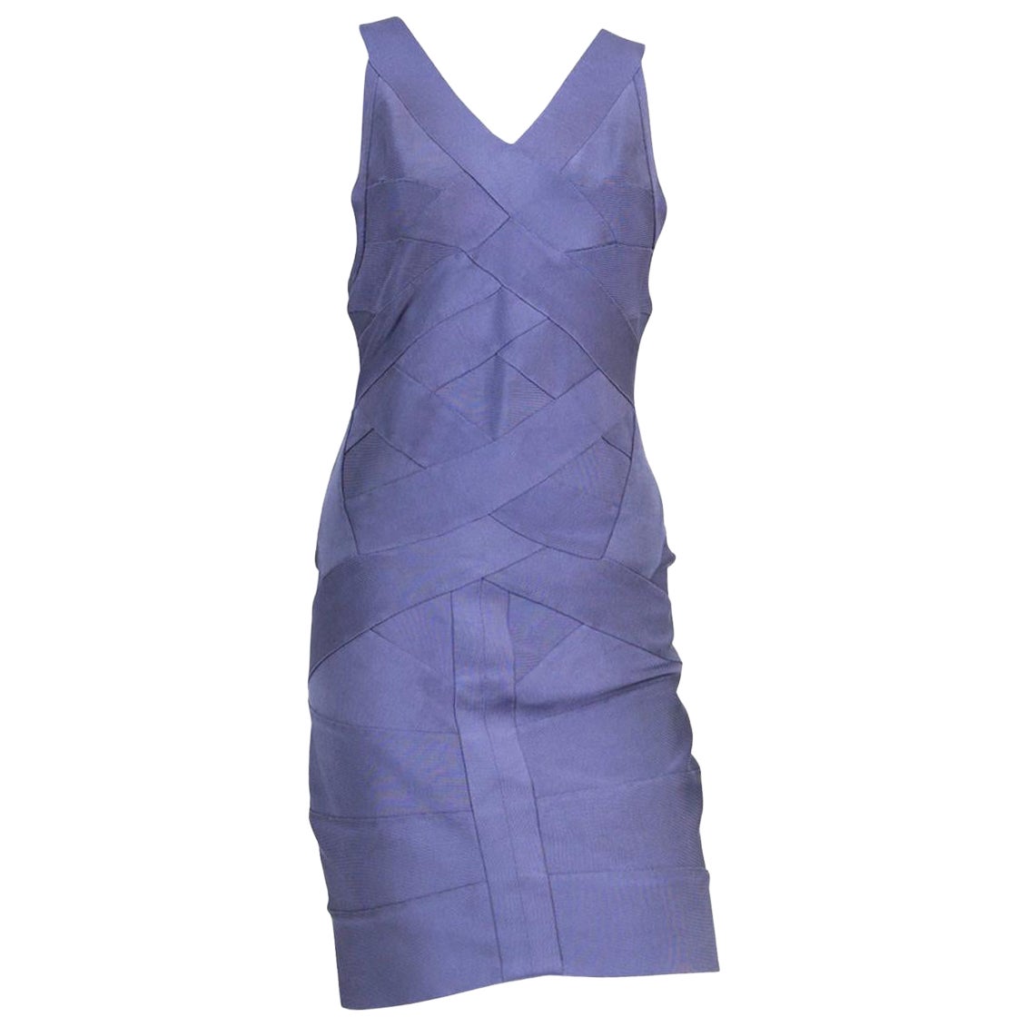 Herve Leger Purple Bandage Dress