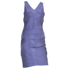 Herve Leger Purple Bandage Dress
