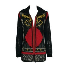 Jean Paul Gaultier Intarsia Crochet- Knitted Wool Sweater Cardigan, F/W2007