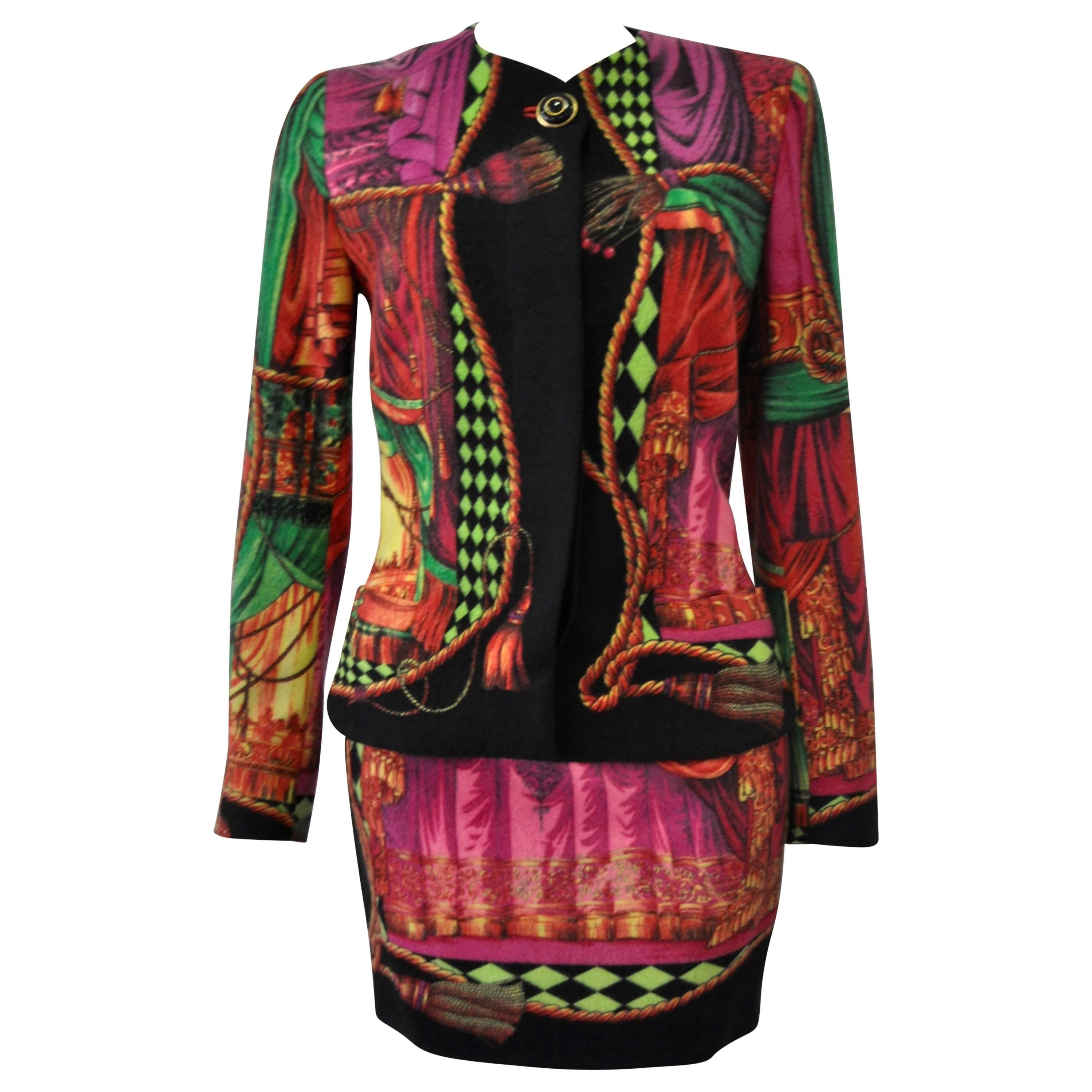 Important and Iconic Gianni Versace 'Teatro' Collection Wool Felt Suit For Sale