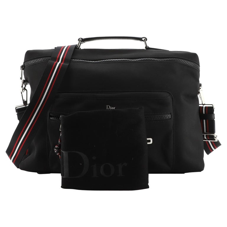 Christian Dior Messenger Bag Printed Canvas Large For Sale at 1stDibs