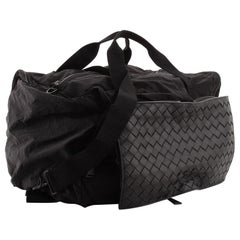 Bottega Veneta Multi Pocket Duffle Nylon with Intrecciato Nappa Large