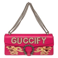 Gucci Pink Leather Guccify Pearl Dionysus Shoulder Bag