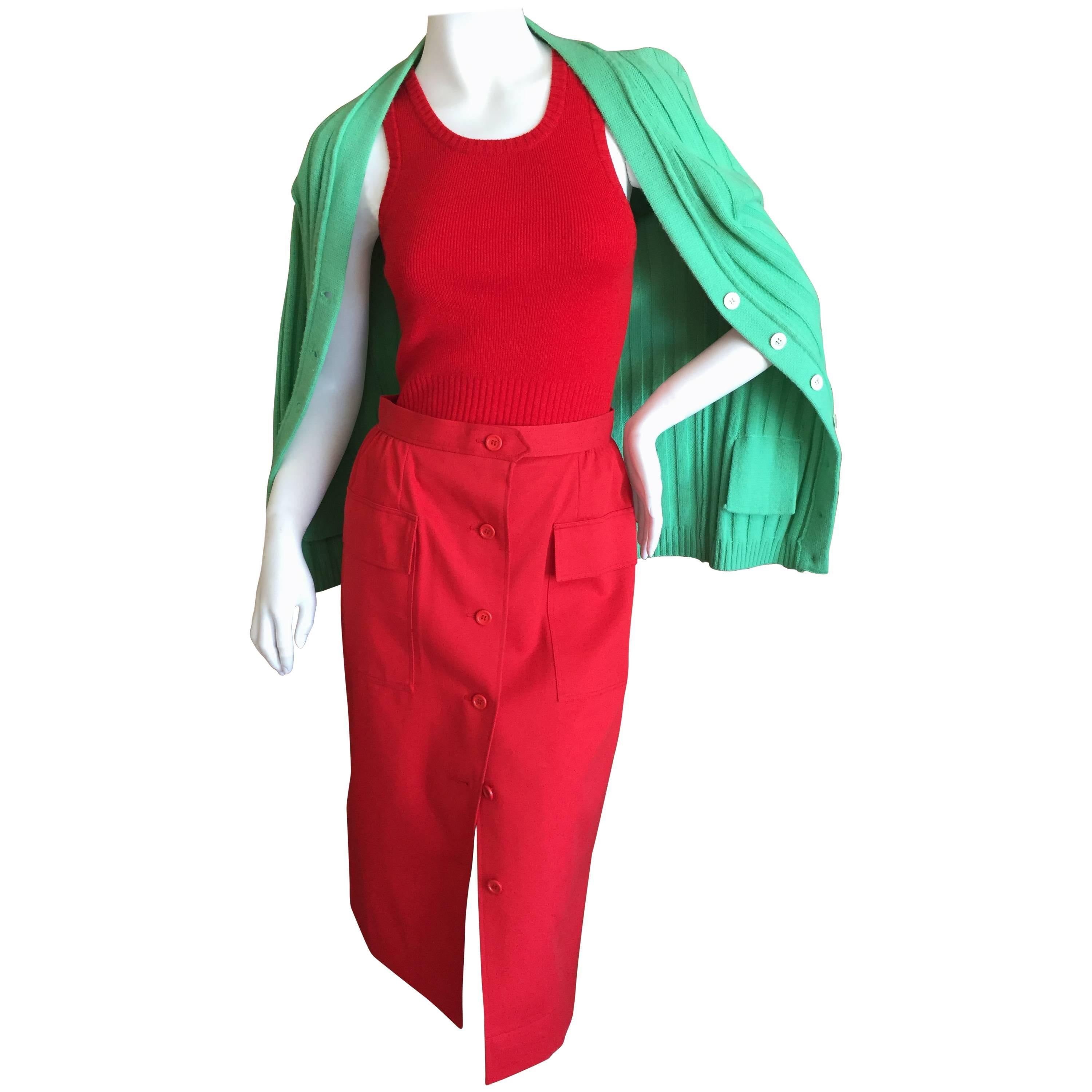 Yves Saint Laurent 1970's Early Rive Gauche Three Piece Suit For Sale