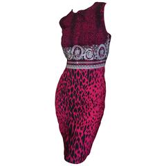 Versace Neo Baroque Leopard Print Dress