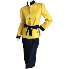 Yves Saint Laurent Rive Gauche 1970's Cotton Linen Suit
