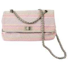 Vintage Chanel Classic Pastel Tweed Flap Bag