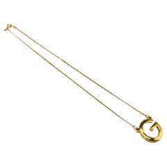 Retro GIVENCHY Gold Plated Pendant Necklace 1980s