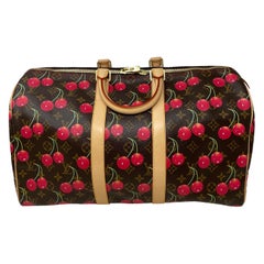 Used Louis Vuitton Cherry Keepall 50 Bag 