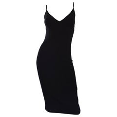Michael Kors Collection 1990s 90s Size 0 2 Double Faced Wool Little Black Dress 