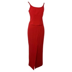 Christian Dior Boutique co ords Red set: top + long skirt