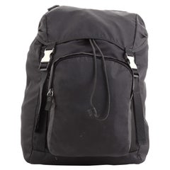 Prada Double Buckle Backpack Tessuto Small