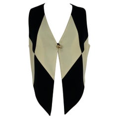 Cheap and Chic Moschino Black and white rhombus vintage Gilet