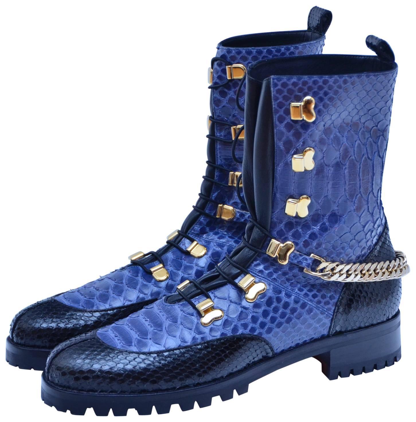 christian louboutin women's combat boots