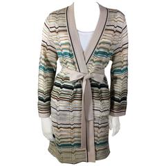Missoni Chevron Knitted Cardigan with Matching Belt