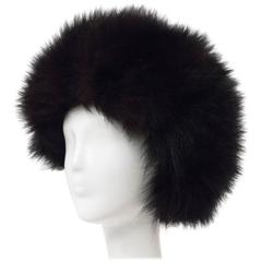 Vintage 70s Black Possum Hat
